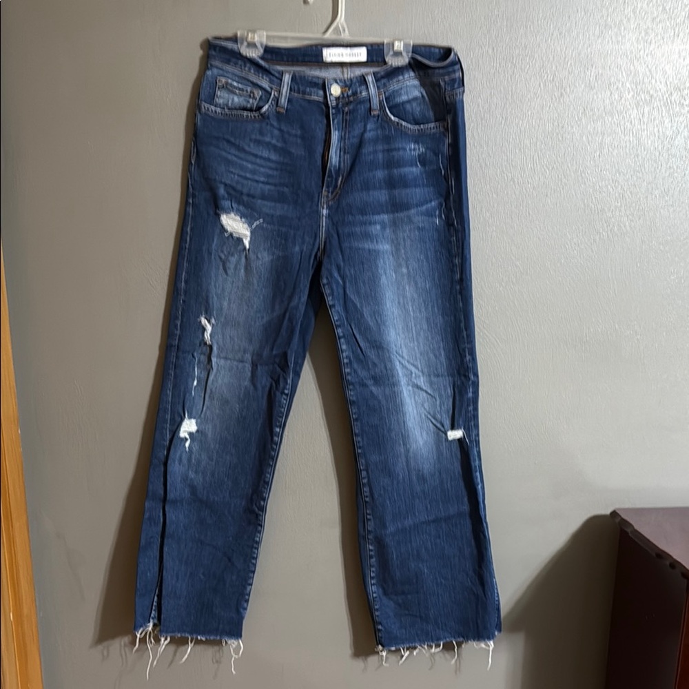 Distressed Blue Jeans